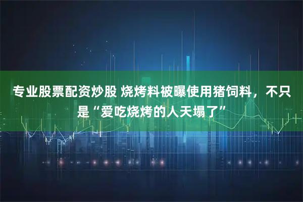 专业股票配资炒股 烧烤料被曝使用猪饲料，不只是“爱吃烧烤的人天塌了”