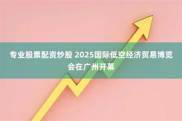 专业股票配资炒股 2025国际低空经济贸易博览会在广州开幕